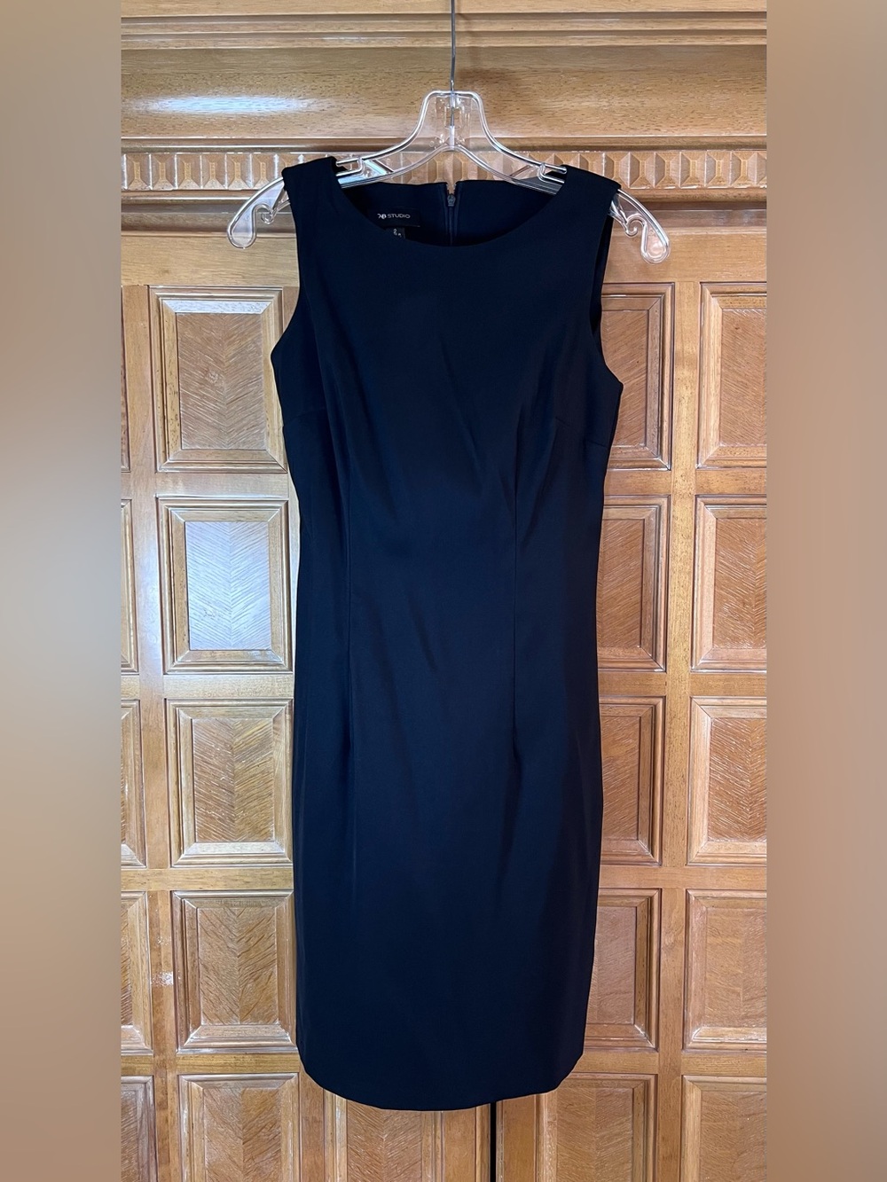 AB Studio Black Sheath Dress Women’s Size 2 Sleeveless Office Cocktail Dress